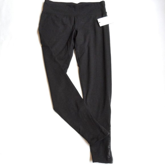 NWT Calvin Klein Performance Zippered Stretch Yoga Workout Leggings Sz. S - Picture 4 of 8